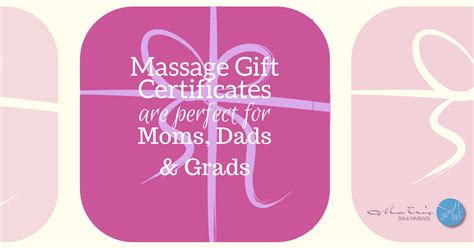 massage t certificates perfect for moms dads and grads matrix massage and spa