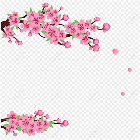 베트남 봄 축제를위한 아름다운 복숭아 꽃 일러스트 테두리새해동쪽 Png 일러스트 무료 다운로드 Lovepik