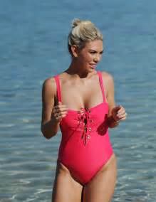 Frankie Essex In Pink Swimsuit In Tenerife Gotceleb