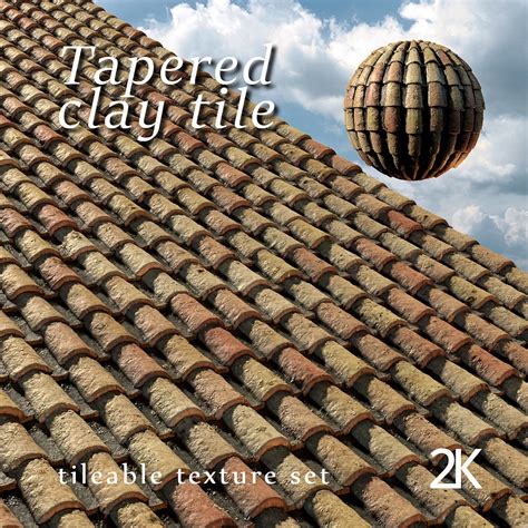 3d Tapered Clay Tile Or Spanish Roof Tile Texture Set