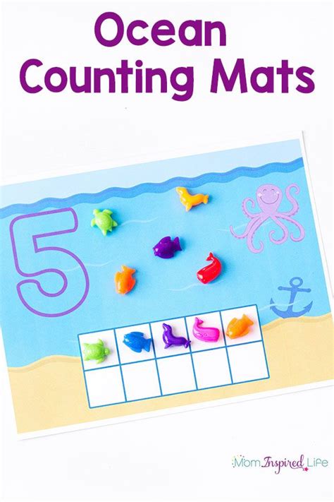 These Ocean Counting Mats Are Perfect For Summer And Your Ocean Theme