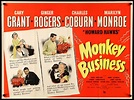 Monkey Business (1952) Póster de película cuádruple británico original ...