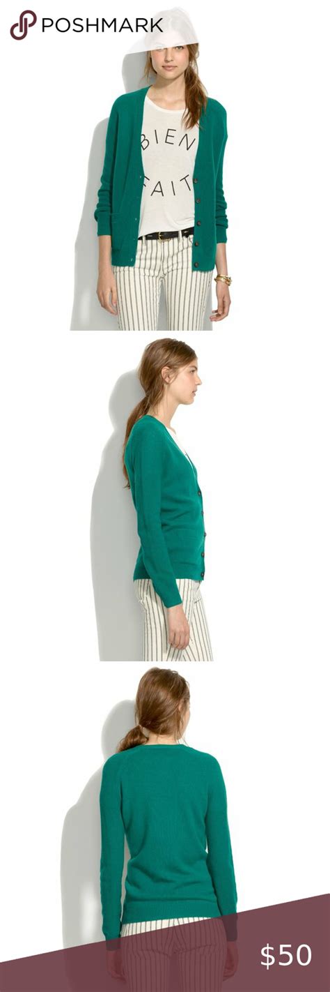 Madewell Journal Cardigan Sweater Beetle Green Pp4 Green Cardigan