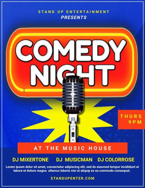 Comedy Night Template Postermywall