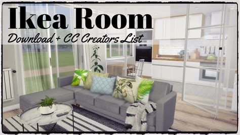 Sims 4 Ikea Room Kitchen Livingroom Download Cc