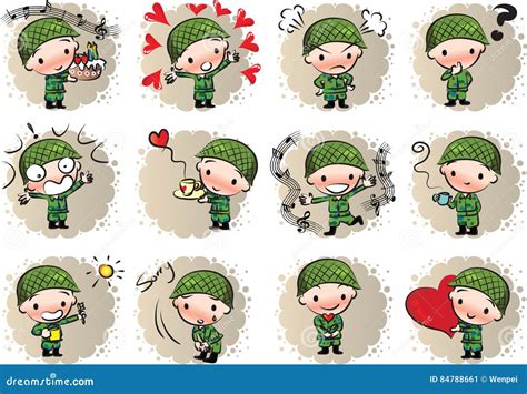Vector Drawing Cute Army 84788661