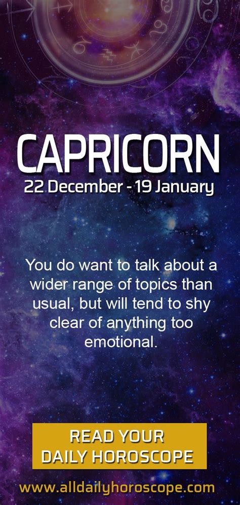 We would not like you to confuse this sign with your sun sign. Capricorn Daily Horoscope February 23, 2020