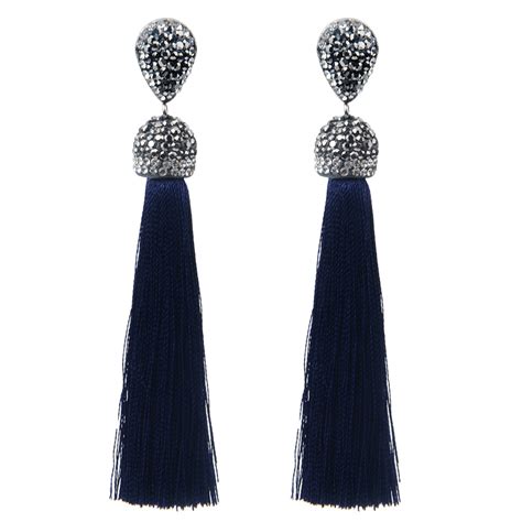 handmade long bohemian crystal tassel earrings jewelry addicts