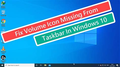 Fix Volume Icon Missing From Taskbar In Windows 10 Youtube