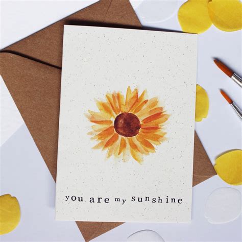 You Are My Sunshine Card Mothers Day Thinking Of You Card Etsy