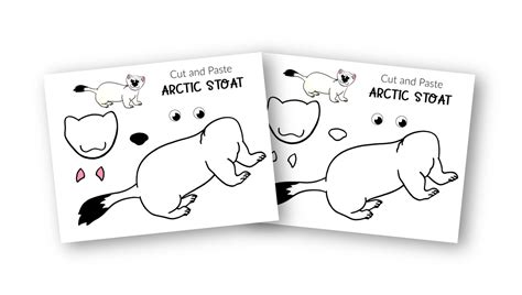 Easy Printable Arctic Animal Stoat Craft For Kids Simple Mom Project