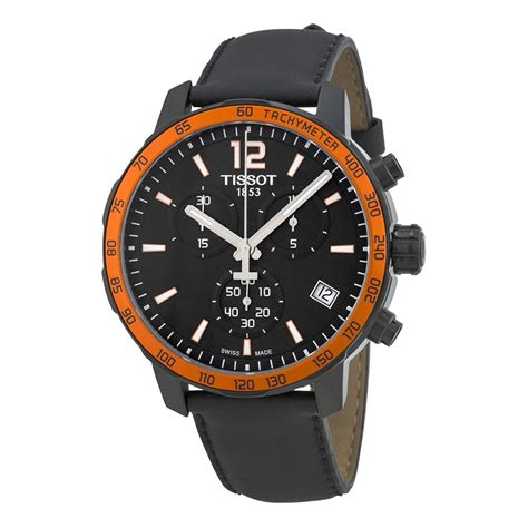 Tissot Quickster Soccer World Cup Black Dial Black Silicone Mens Watch