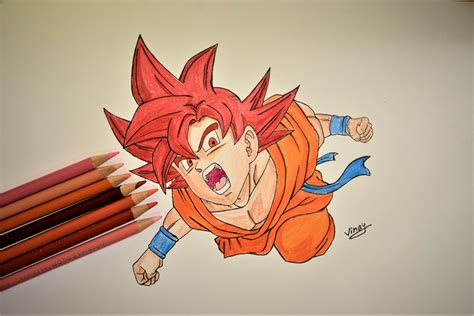Speed Draw Goku Ssj God Dibujo De Goku Ssj Dios Youtube Porn Sex