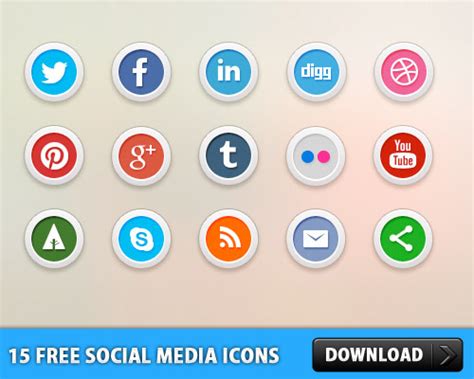 15 Free Social Media Icons L Freepsdcc Free Psd Files And