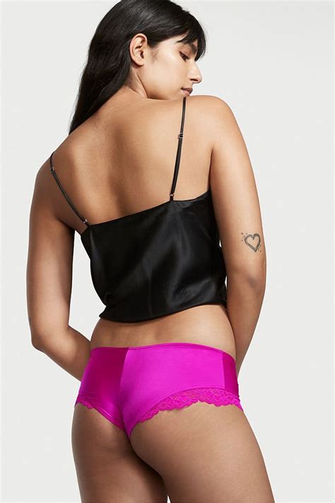 buy victoria s secret micro lace inset cheeky panty from the victoria s secret uk online shop