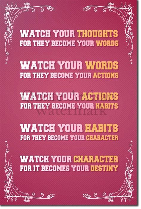 Watch Your Thoughts They Become Your Words Motivational
