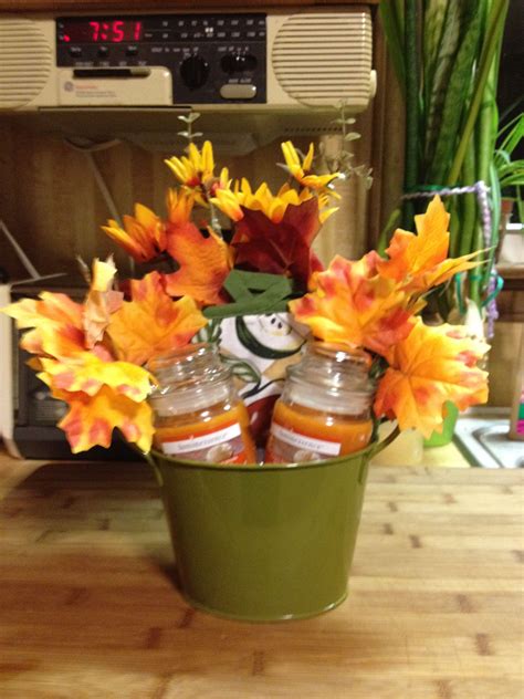 Maybe you would like to learn more about one of these? Fun fall gift basket! $6 dollars to make it. Dollar tree ...