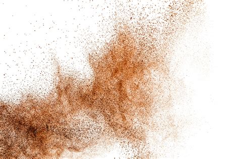 Premium Photo Deep Brown Powder Dust Explosion On White Background