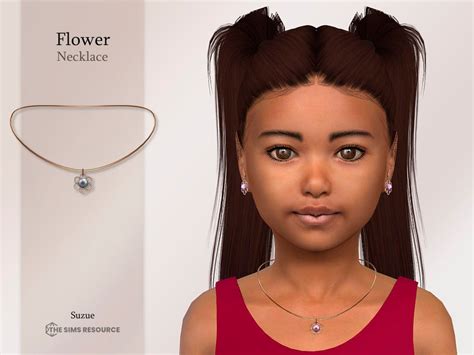 The Sims Resource Flower Necklace Child In 2023 Sims 4 Children