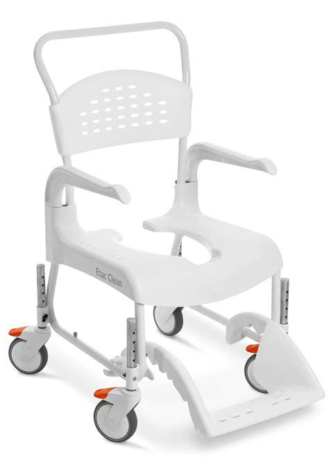 Etac Clean 24 In Shower Commode Chair With Wheelchair Wheels