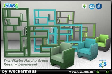 Blackys Sims 4 Zoo Trend Color Green Shelves And Bookcases By