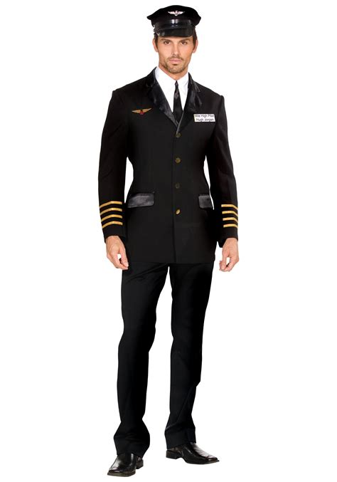 Mens Pilot Captain Costume Mens Pilot Halloween Costumes