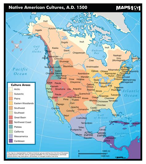 Native American Map Of America Map