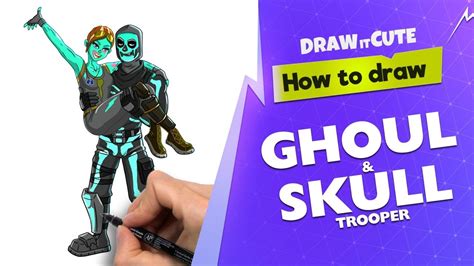 How To Draw Ghoul And Skull Trooper Fortnite Season 7 Drawing