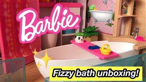 barbie fizzy bath playset unboxing and review youtube