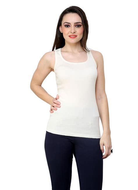 Renka Comfortabledurable Off White Color Camisoletank Tops For Women