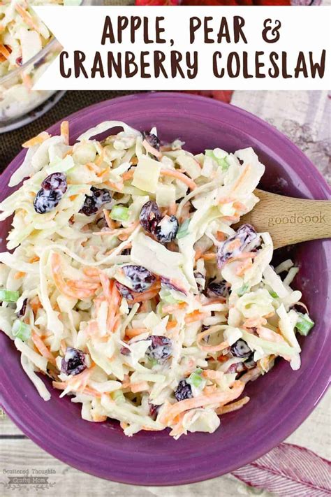 Apple Pear And Cranberry Coleslaw Recipe