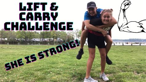 lift and carry challenge with strong tall girl youtube