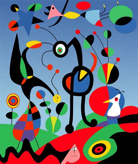 Download Parc De Joan Miró Vabstract Art Painting Royalty Free Stock