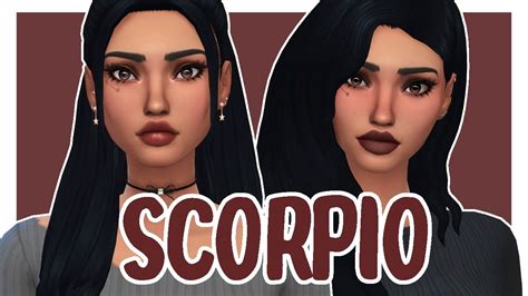 Scorpio ♏🌙 Sims 4 Create A Sim Zodiac Signs Youtube