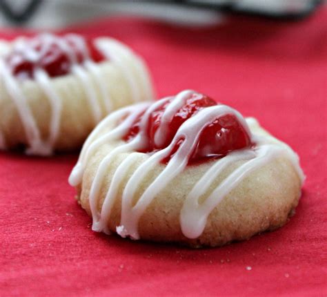 Cherry Thumbprint Cookies Recipe Christmas Shortbread Foodie Father