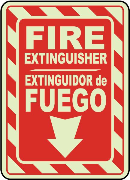 Bilingual Fire Extinguisher Sign A5039 By