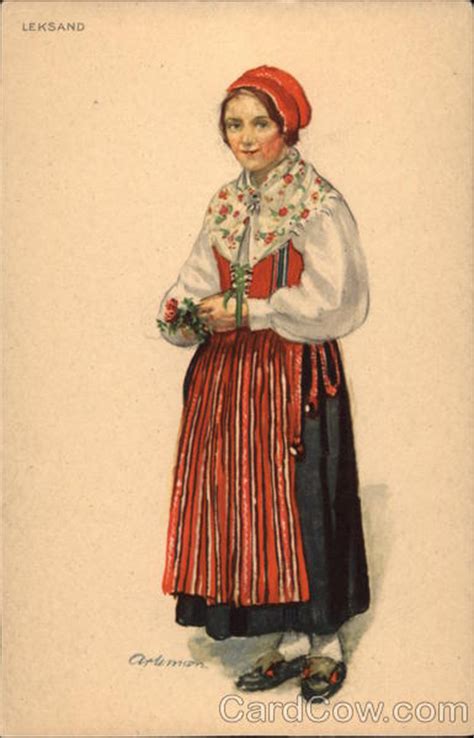 Woman In Traditional Dress Leksand Sweden