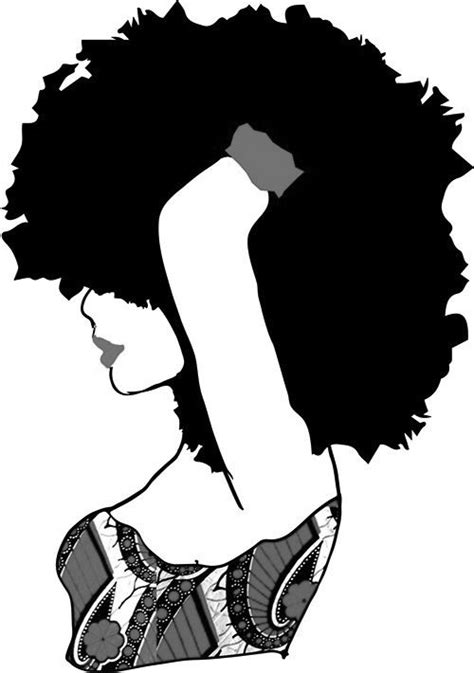 Black silhouette woman with hair stock vector. Afro Clipart | Free download on ClipArtMag