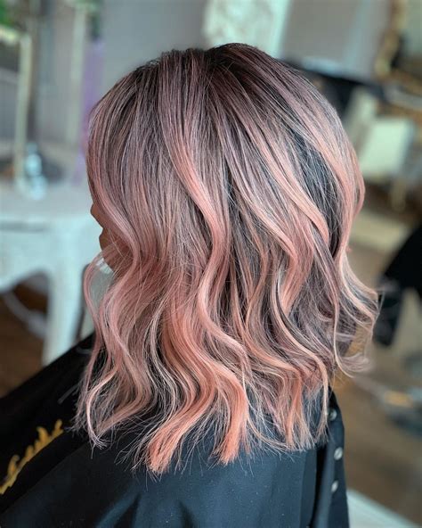 hair color trends rose gold balayage
