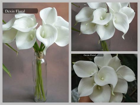 9 Stems Real Touch White Ivory Calla Lilies DIY Wedding Etsy Calla