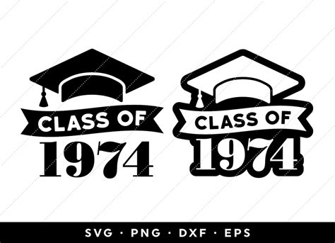 Class Of 1974 Svg Reunion Svg Graduation Svg 1974 Etsy Australia