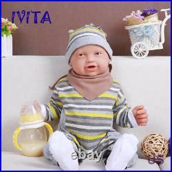 Ivita Big Reborn Boy Full Body Silicone Doll Adorable Smile Baby Infant Vinyl Baby Dolls