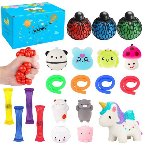 Buy Watinc Pack Sensory Fidget Toys Set Kawaii Squeeze Mochi Squeeze Squeeze Ball Mesh