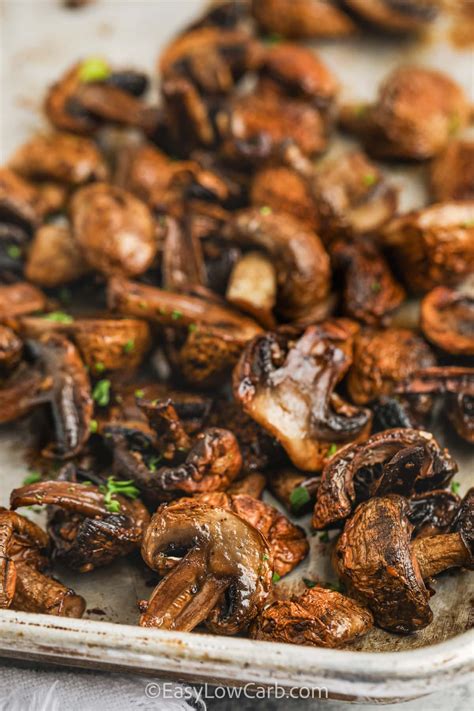 Oven Roasted Mushrooms Savory Side Dish Easy Low Carb
