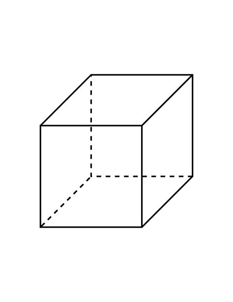 Flashcard Of A Cube Clipart Etc