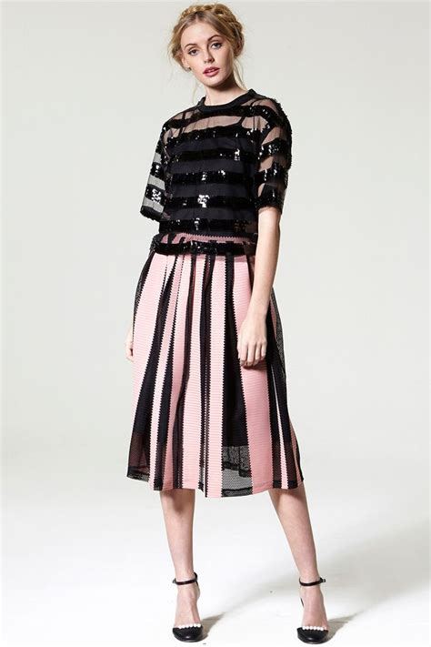 Stay In Row Stripe Skirt Discover The Latest Fashion Trends Online At