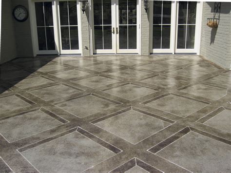The term really just refers to a look now. How To Add Dimension to a Stained Concrete Tile Pattern ...
