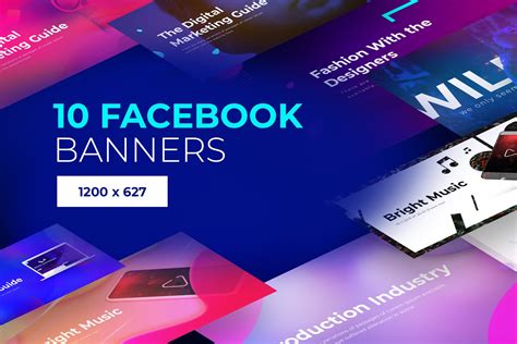 Facebook Post Banners V2 Creative Facebook Templates Creative Market