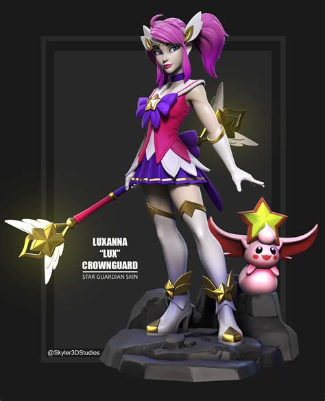 Artstation Lux Star Guadian Skin League Of Legends