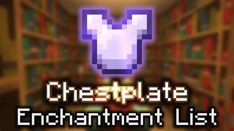 Chestplate Enchantment List Wiki Guide 9minecraftnet